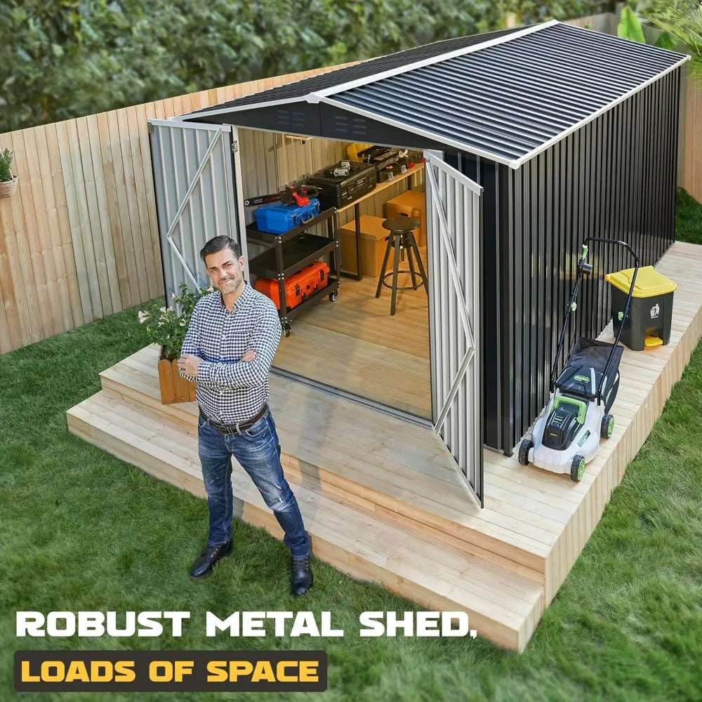 Metal Outdoor Storage Shed for Backyard Organization