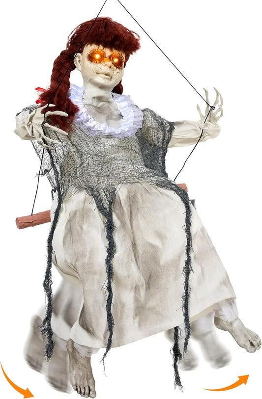 Joyfy Animatronic Hanging Halloween Decor With Light Up Eyes