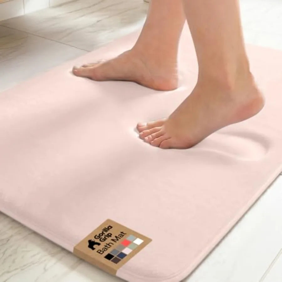 Memory Foam Bath Mat Absorbent Velvet Machine Washable Bathroom Rug