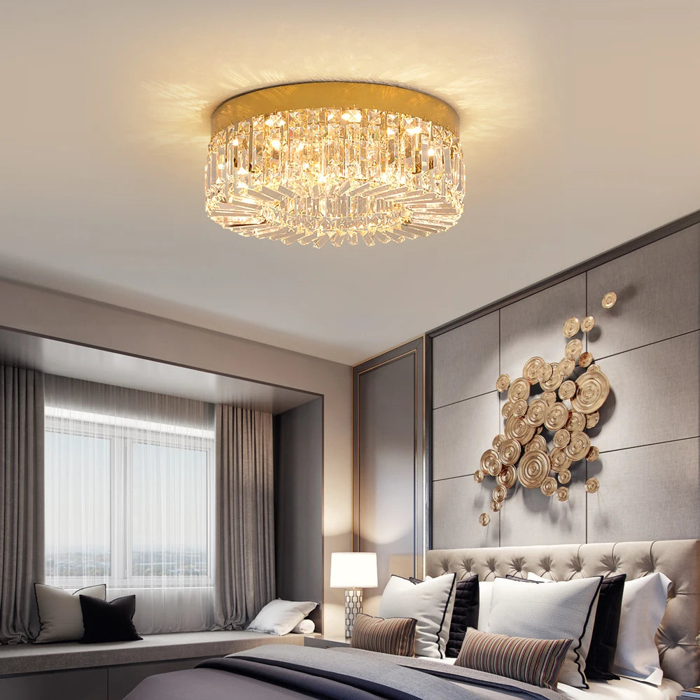 VETRULUS Crystal LED Ceiling Chandelier for Modern Living Spaces