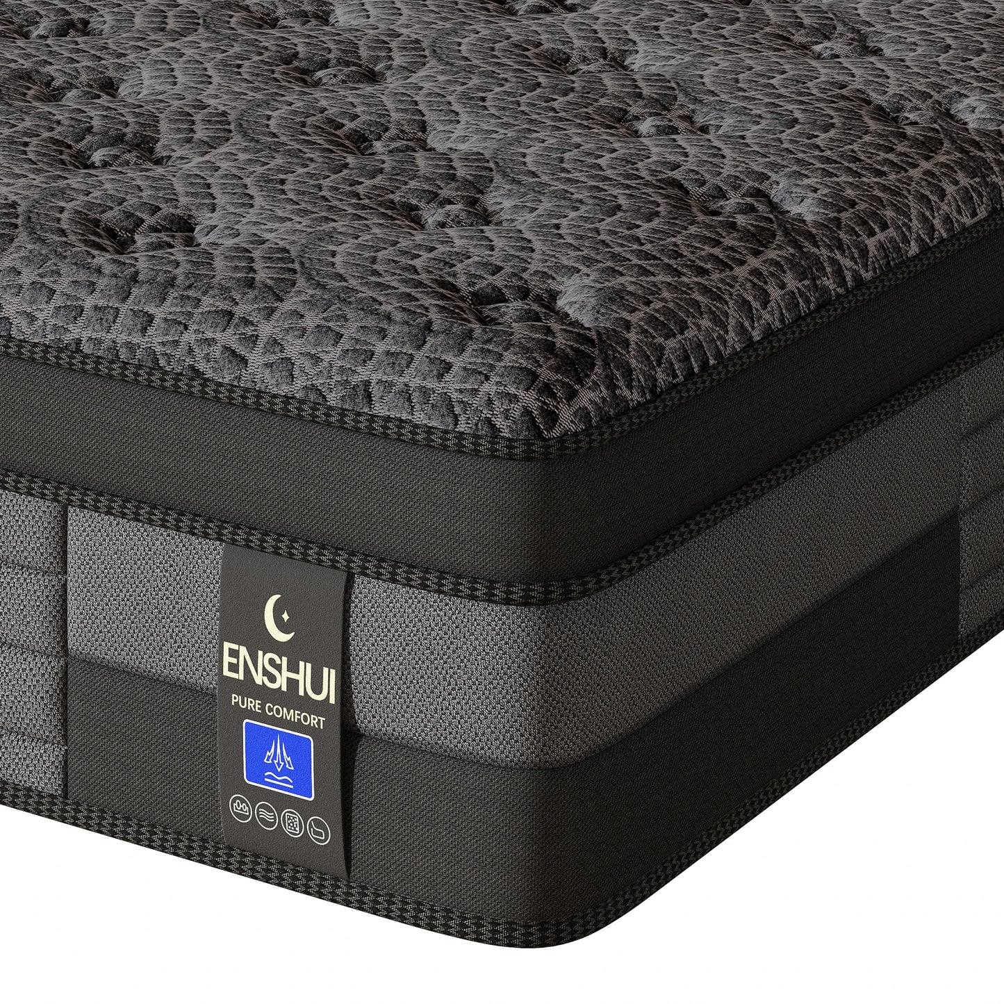Memory Foam and Spring Hybrid Mattress With Lumbar Support