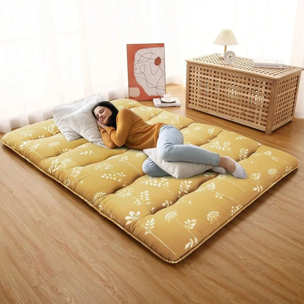 XMSJ Floral Floor Mattress Futon Pad For Camping Comfort