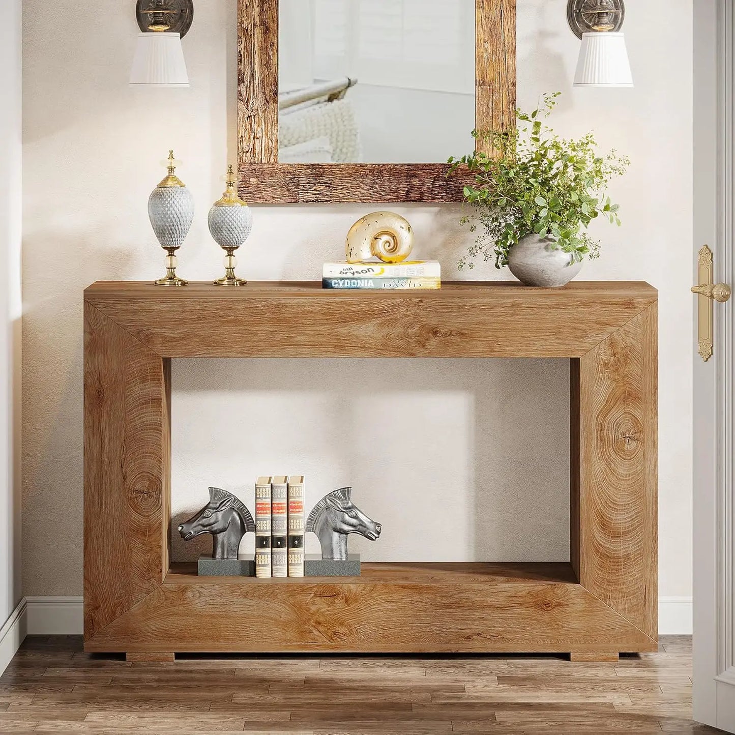Tribesigns Farmhouse Console Table With Storage For Entryway And Living Room