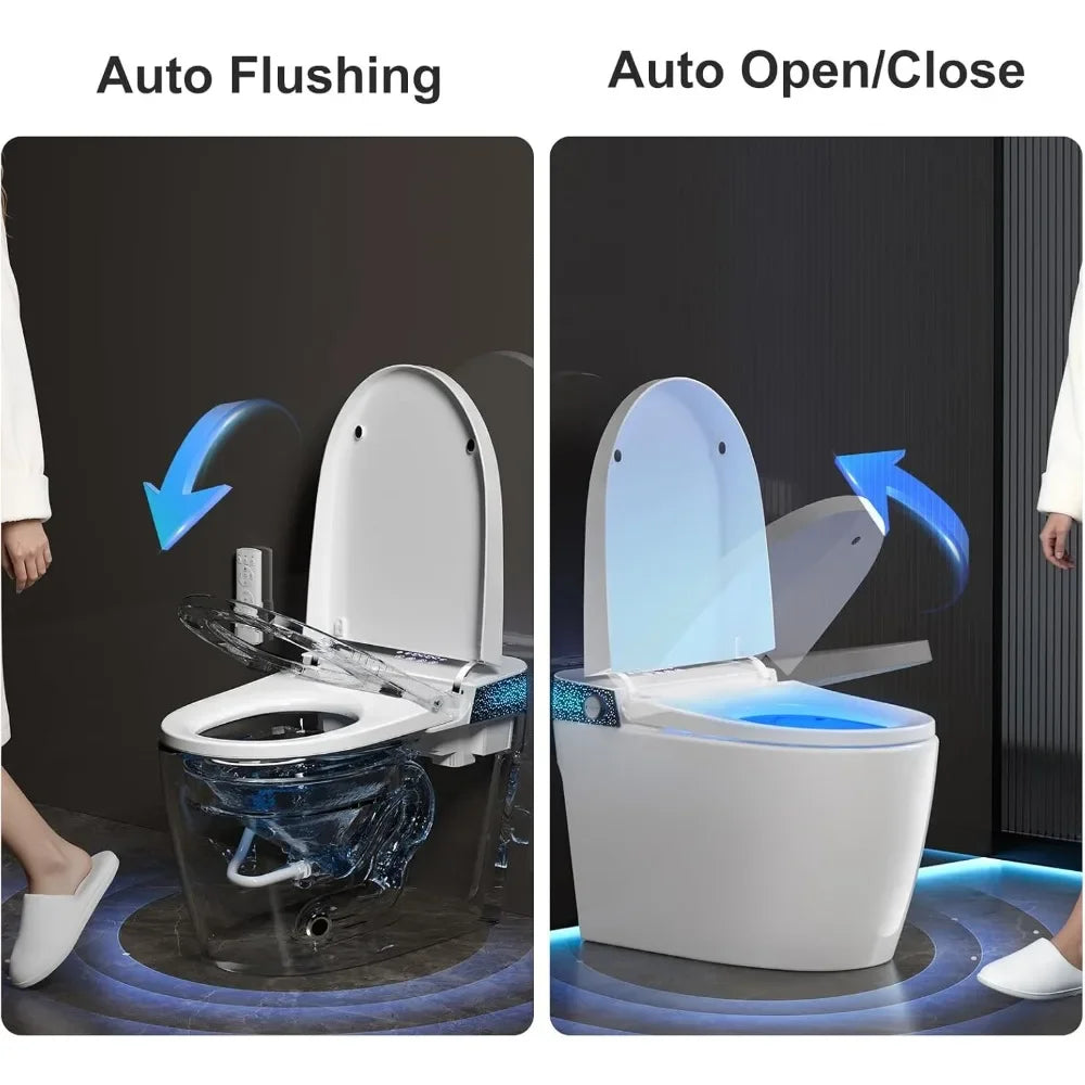 Smart Toilet With Bidet Auto Flush Heated Seat Dryer