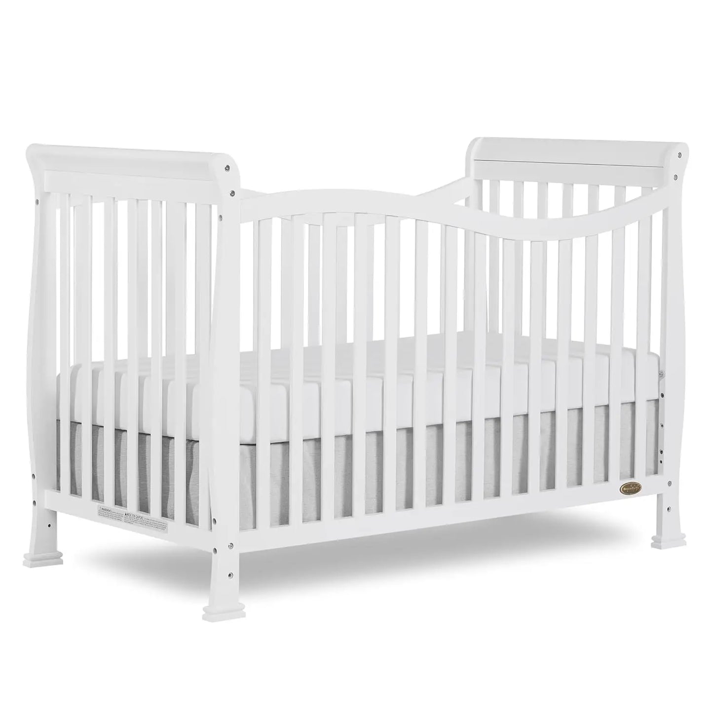 7-In-1 Convertible Baby Crib Greenguard Gold Pinewood