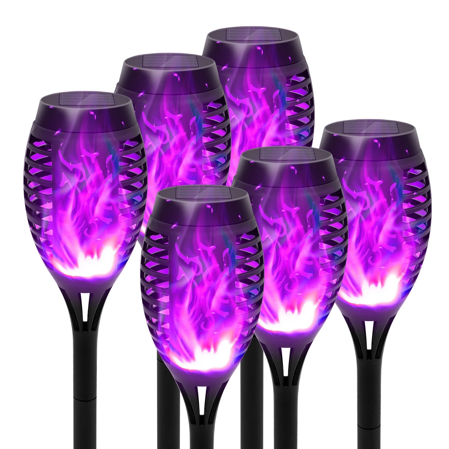 Solar Flame Torch Led Lights for Outdoor Lawn Pathway Decoration