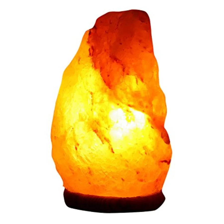 Natural Himalayan Salt Lamp With Wooden Base And Power Cord
