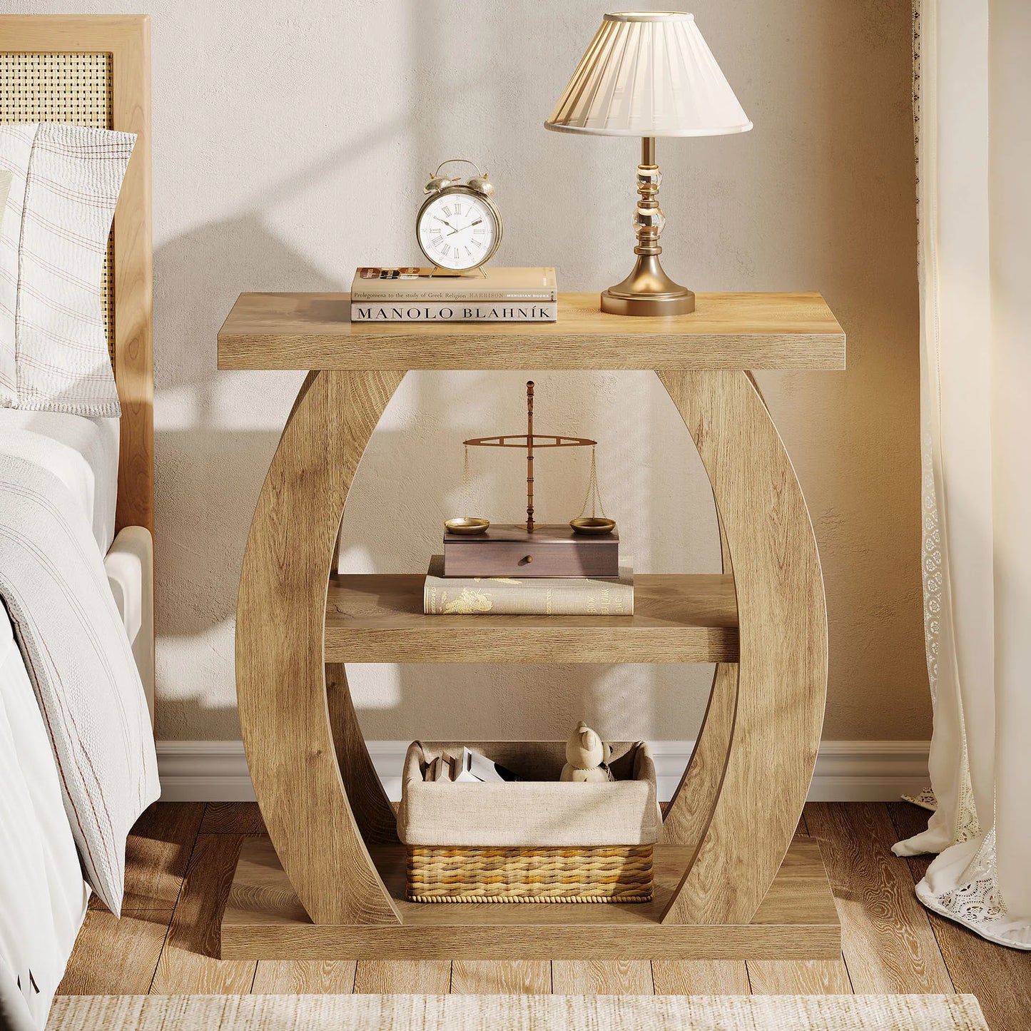 Tribesigns 3 Tier End Table With Storage For Small Spaces