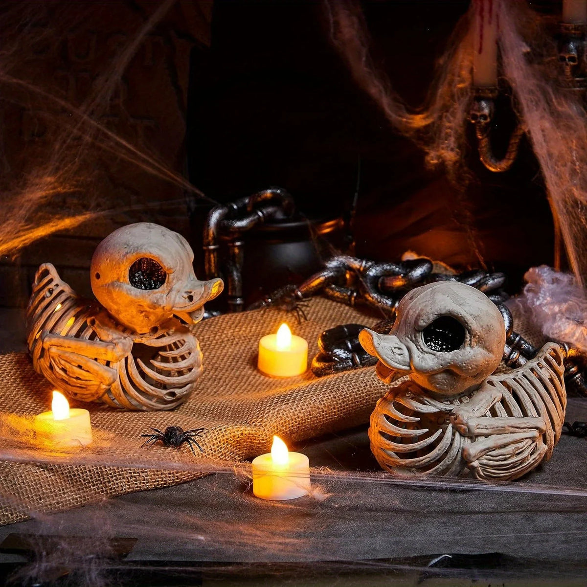 Halloween Duck Skeleton Plastic Bones For Indoor Outdoor Decor