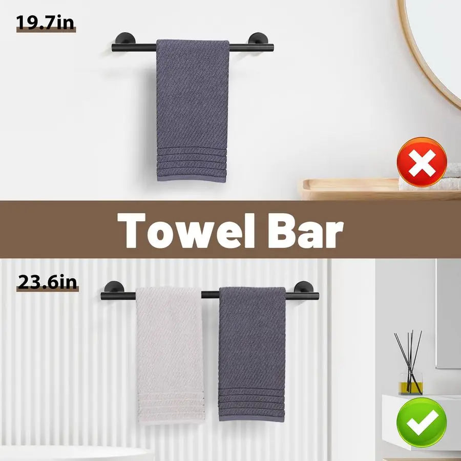 Stainless Steel Bathroom Towel Bar And Towel Holder Set SUS304