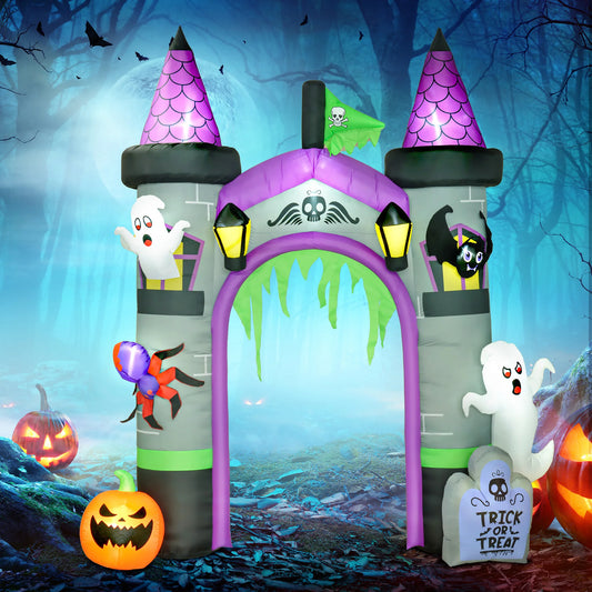 Halloween Inflatable Archway With LED Lights Outdoor Yard Party Decoration