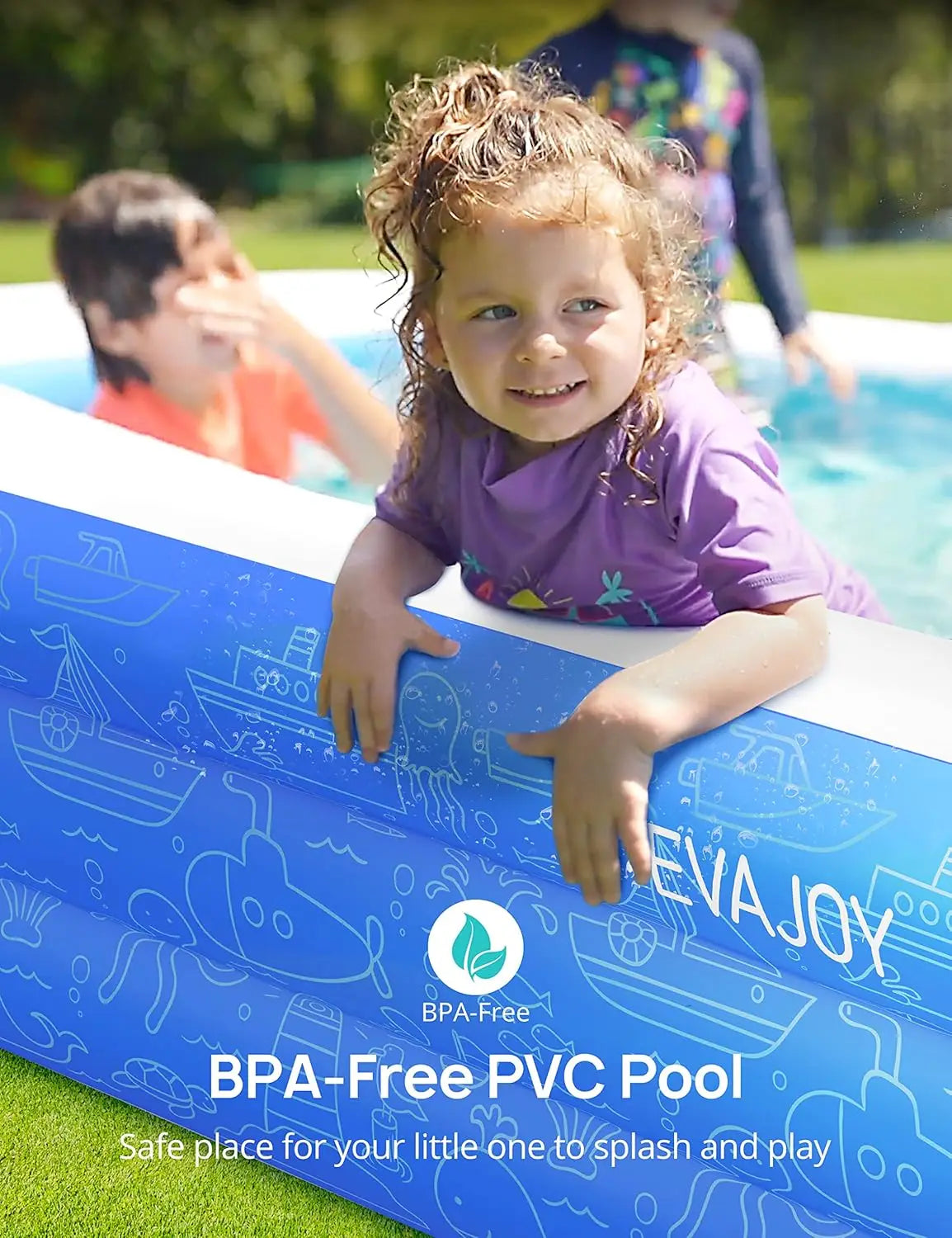 Inflatable Family Pool For Outdoor Use For Kids And Adults