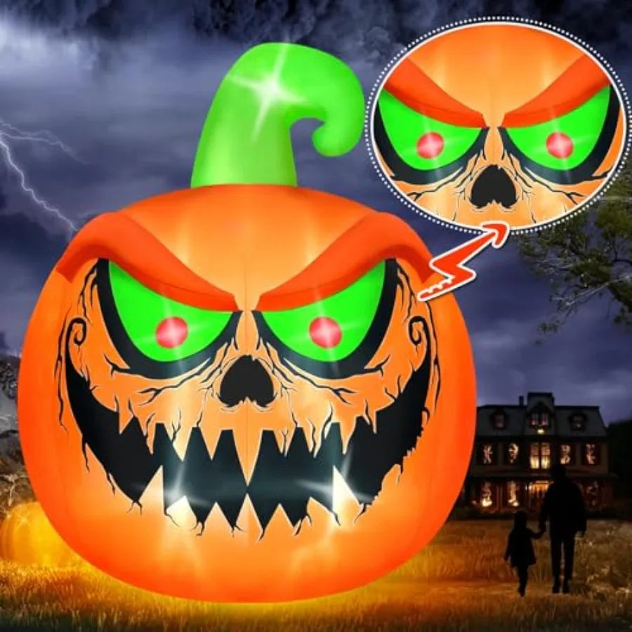 SHXI Halloween Inflatable Pumpkin Outdoor Decor With LED Lights