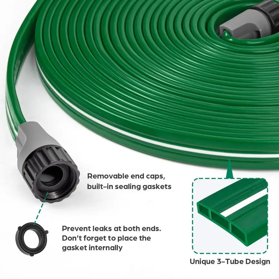Sprinkler Hose with Holes 100FT 50FTx2pack, Heavy Duty Watering Garden Hose, HighEfficiency Sprinklers System for Lawn and Garde