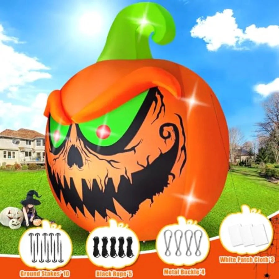 SHXI Halloween Inflatable Pumpkin Outdoor Decor With LED Lights
