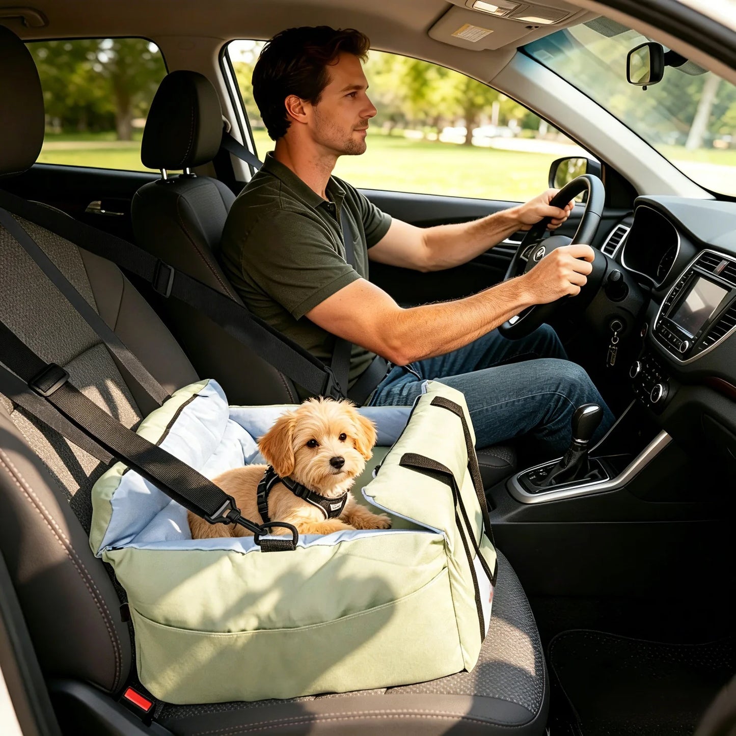 BINGOPAW Dog Car Seat For Small Dogs Washable Carrier Bed