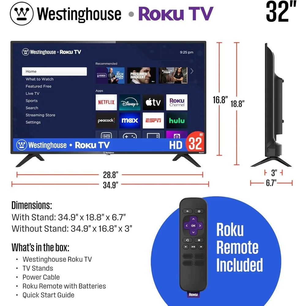 Westinghouse Roku Smart TV HD With WiFi And Mobile App