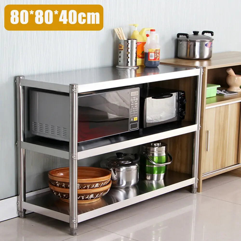 Stainless Steel Heavy Duty Storage Shelving Rack For Pantries And Kitchens