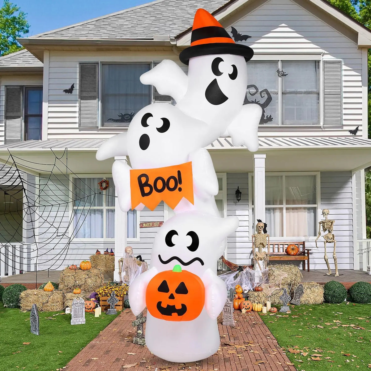Joyfy Halloween Inflatable Ghost Outdoor Decoration With LED Lights