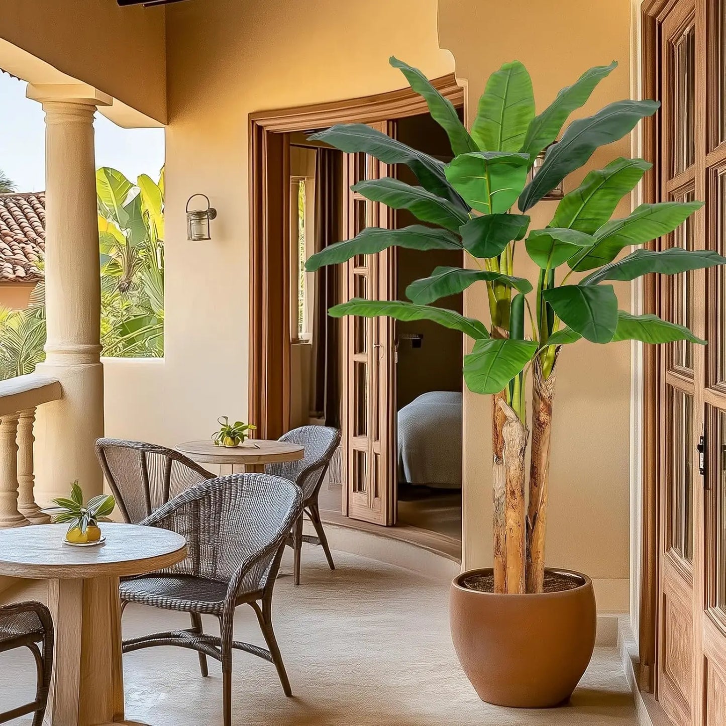 HiMISS Artificial Banana Tree Indoor Plant in Planter