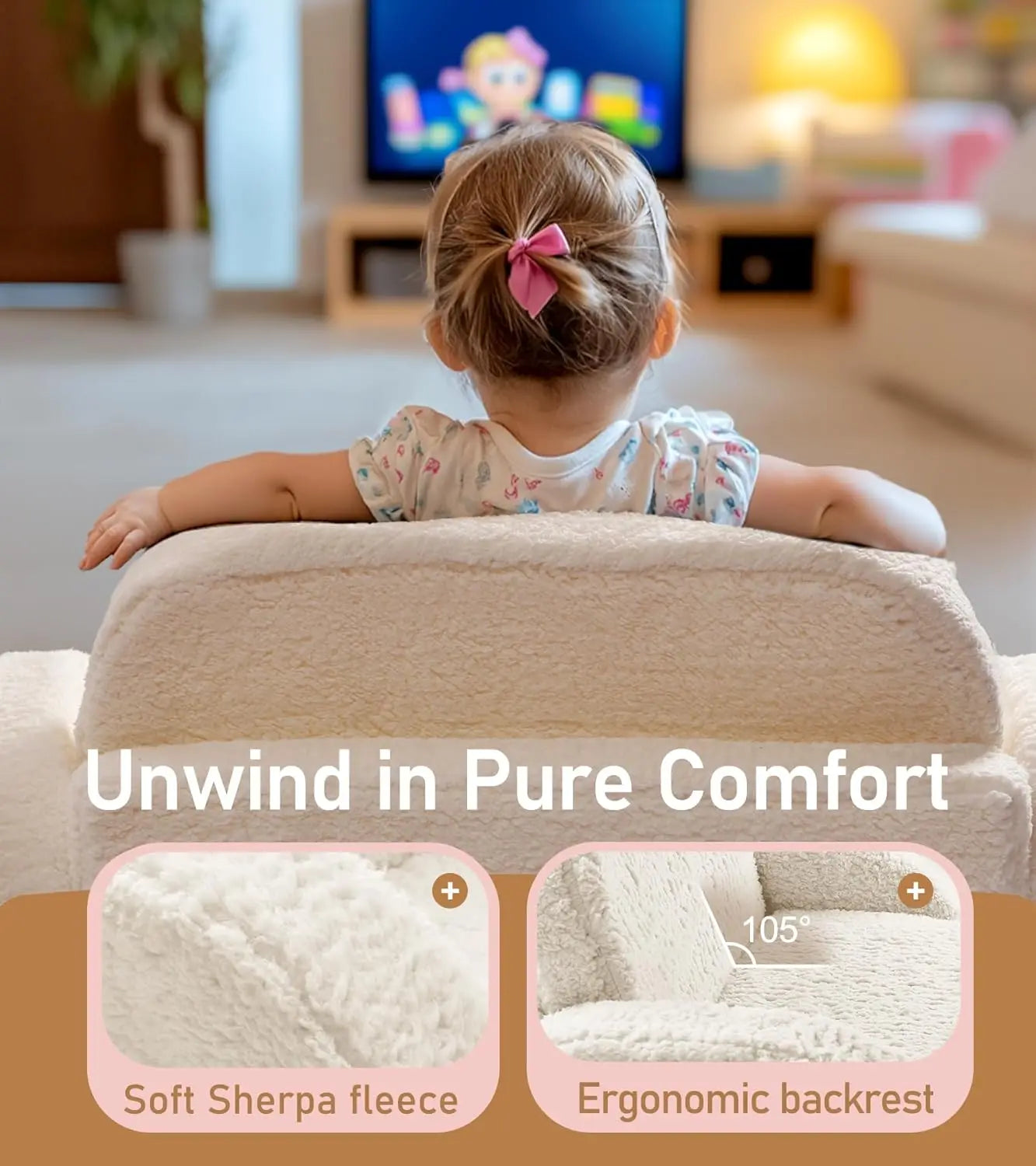 Convertible 2-In-1 Kids Couch and Lounger Foldable Sofa Bed