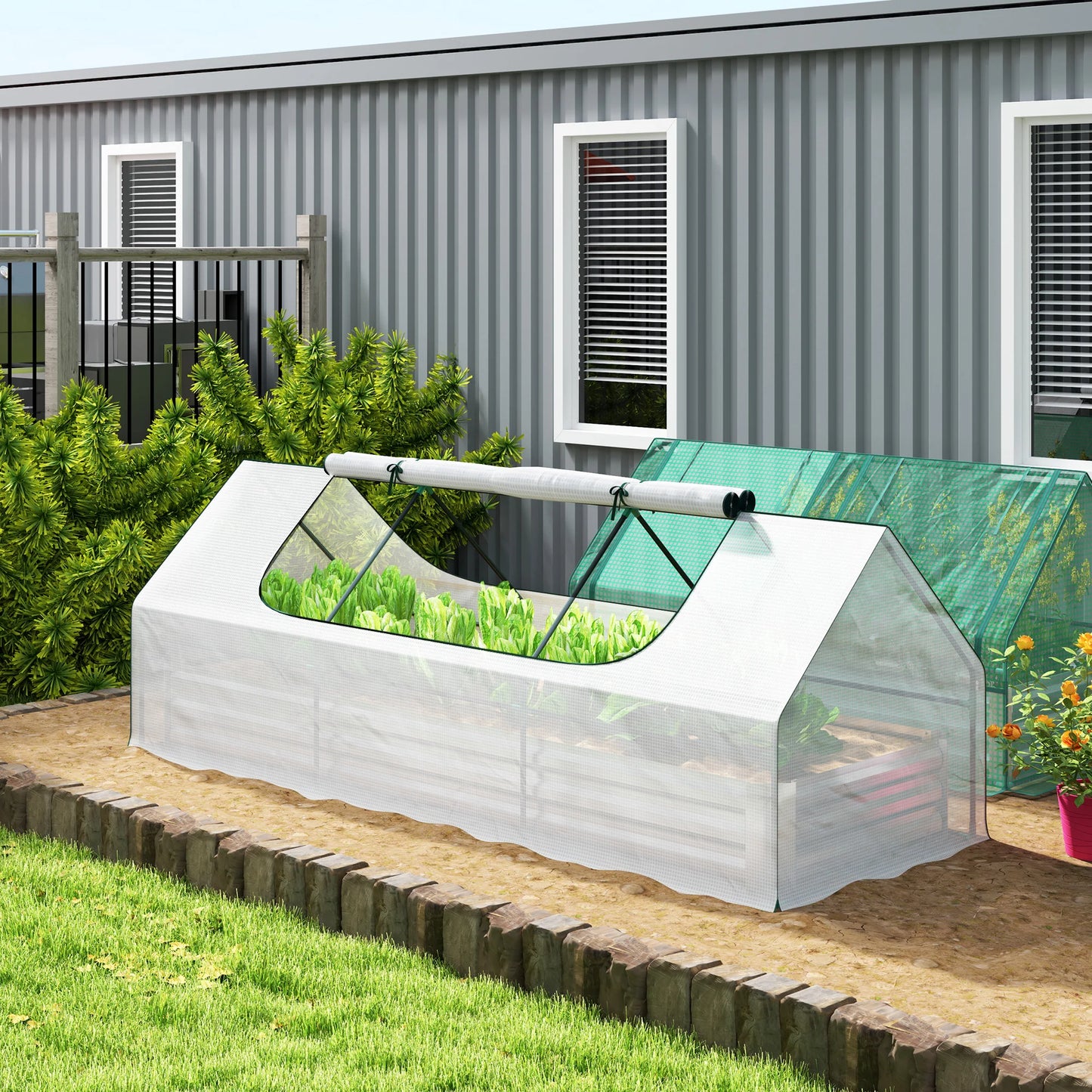 Raised Garden Bed With Greenhouse For Fresh Home Growing