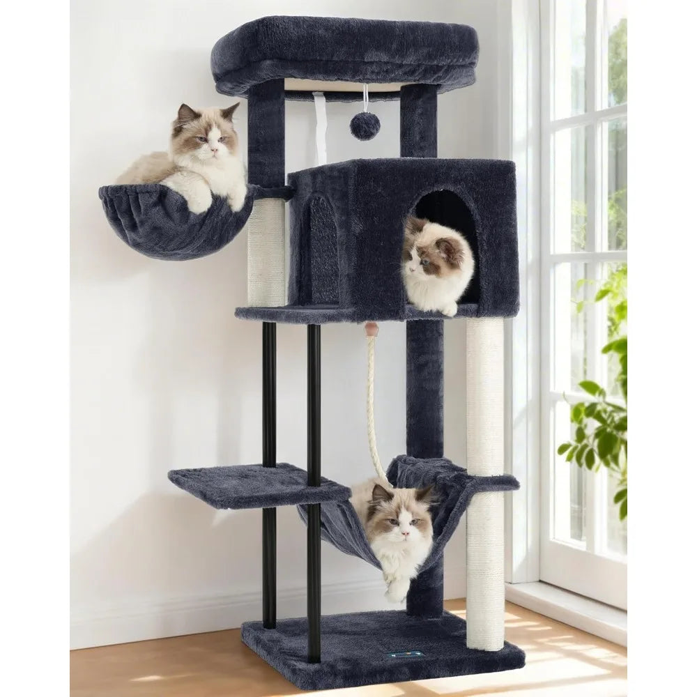 NBVCX Cat Tree Tower Indoor Cat Condo Hammock Scratching Post