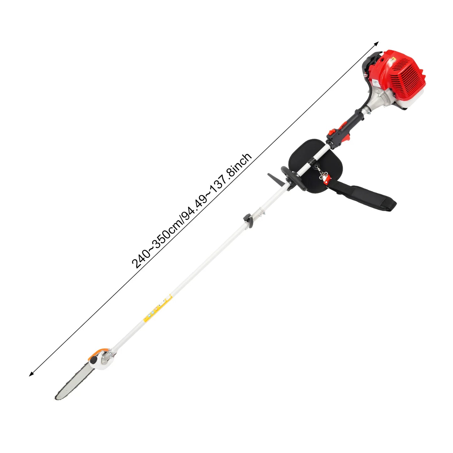 CNCEST Pole Saw, 16-FT Height Reachable Powerful Gas Pole Chainsaw 43CC 2-Cycle Cordless Extension  for Tree Prun& Maintenance