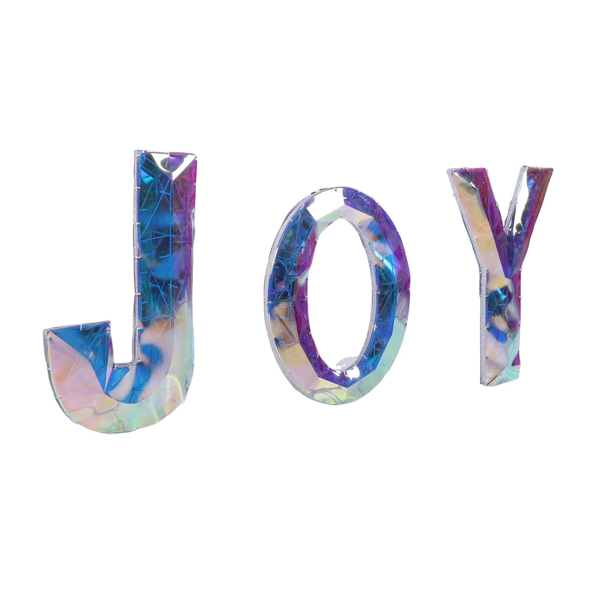 Outdoor Christmas JOY LED Lighted Metal Holiday Yard Decorations