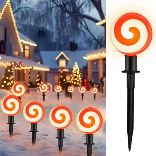 Christmas 10 LED Angel Pathway Lights Outdoor Garden Stakes