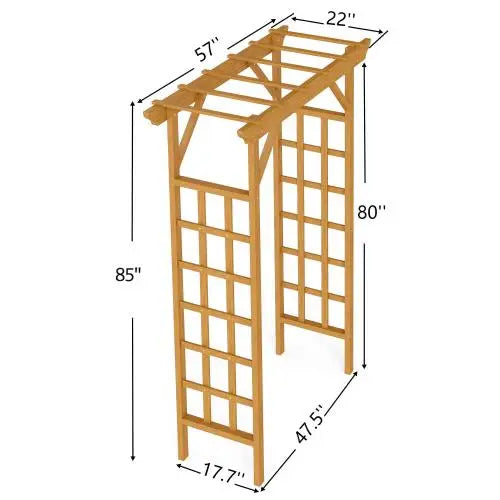 Wooden Wedding Arbor Arch Pergola Garden Trellis Outdoor Decor