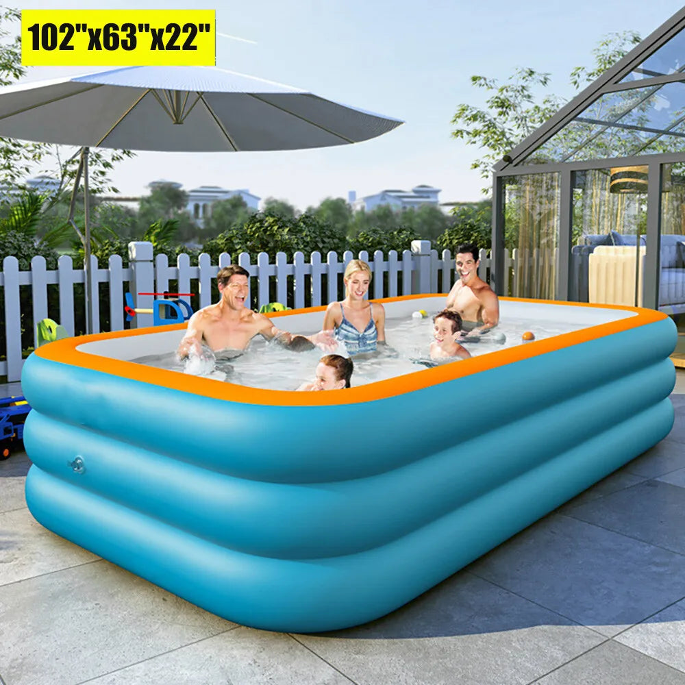 Family Inflatable Outdoor Pool for Kids and Adults