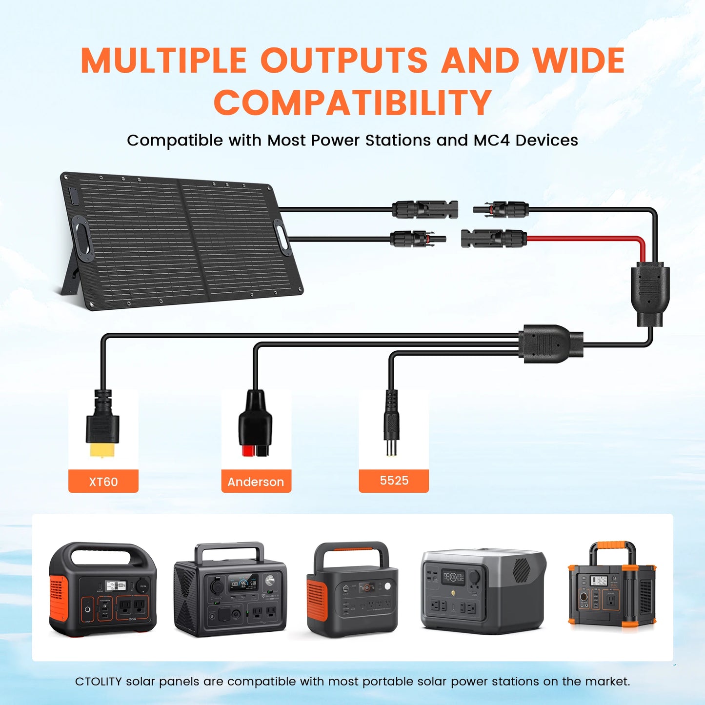 CTOLITY AP400 500W Solar Generator Portable Power Station LiFePO4