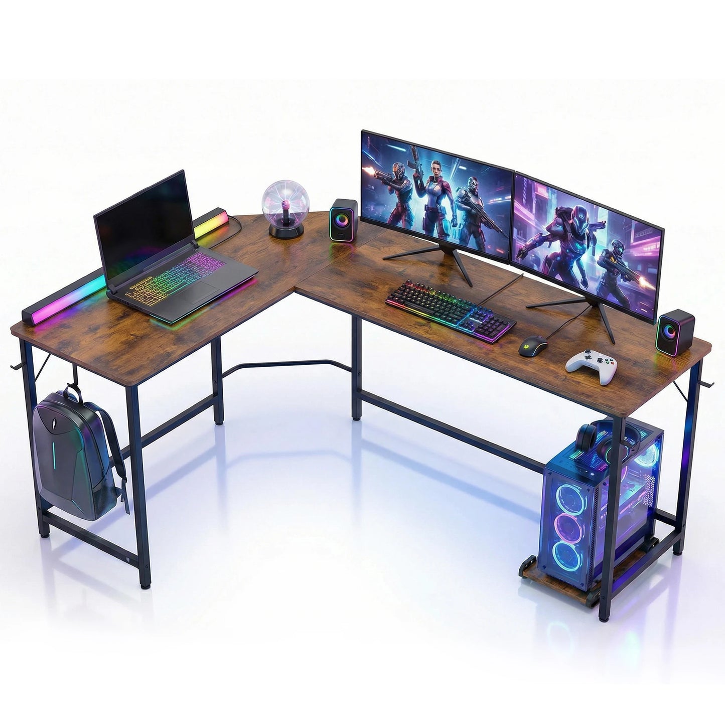 JHK 66 Inch L Shaped Corner Gaming Computer Desk