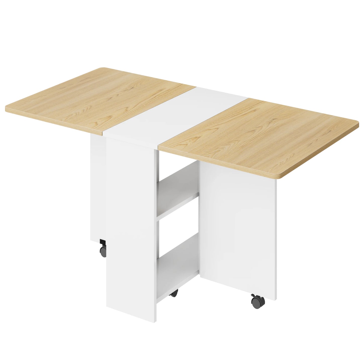 HiMISS Space-Saving Folding Dining Table Drop Leaf And Storage