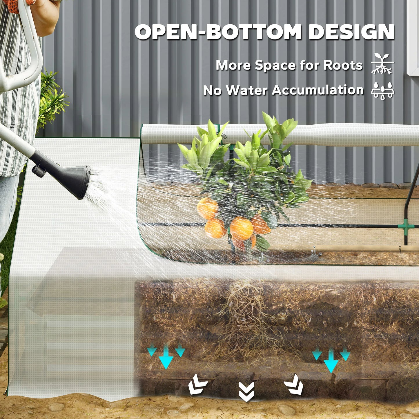 Raised Garden Bed With Greenhouse For Fresh Home Growing