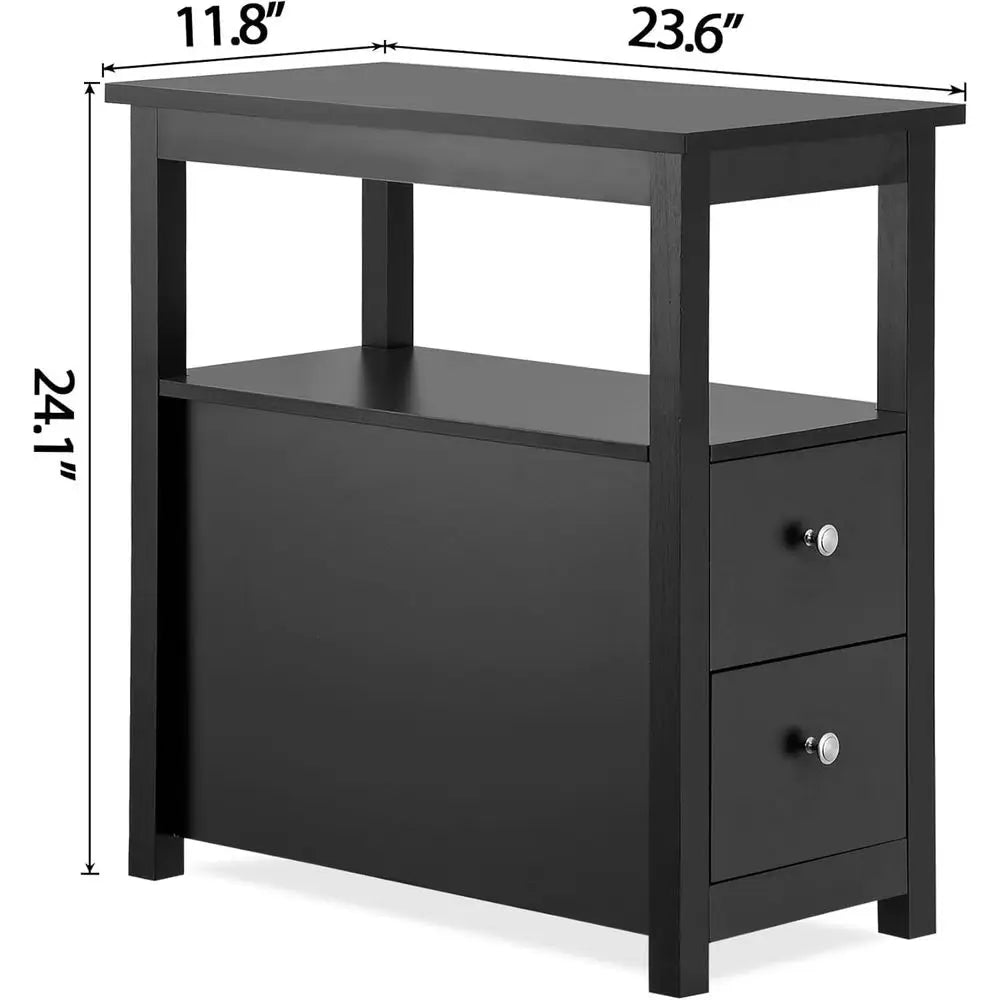 Multifunctional End Table With Storage For Living Room