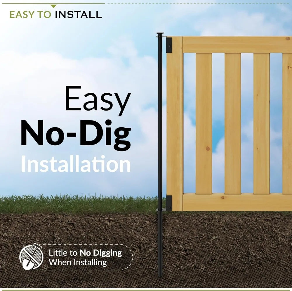 No Dig Wood Fence Kit For Dogs And Garden Border Panels