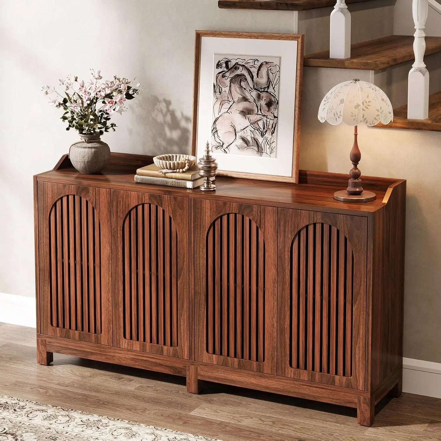 Little Tree Buffet Cabinet With Storage Farmhouse Sideboard Dining Room