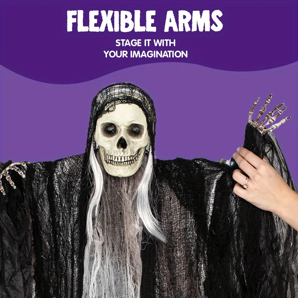 Hanging Grim Reaper Skeleton Ghosts For Halloween Outdoor Decorations