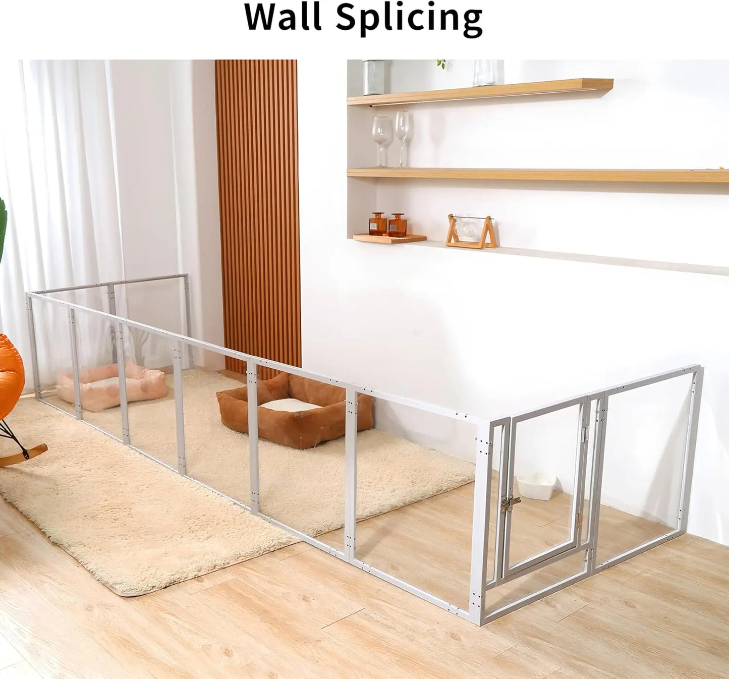 Clear Acrylic Pet Playpen With Door For Indoor And Outdoor Use