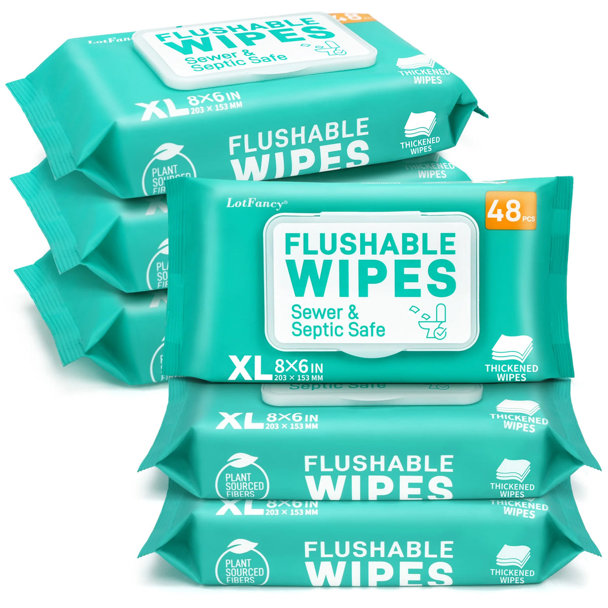 Flushable Wet Wipes With Thickened Texture For Home Or Outdoor
