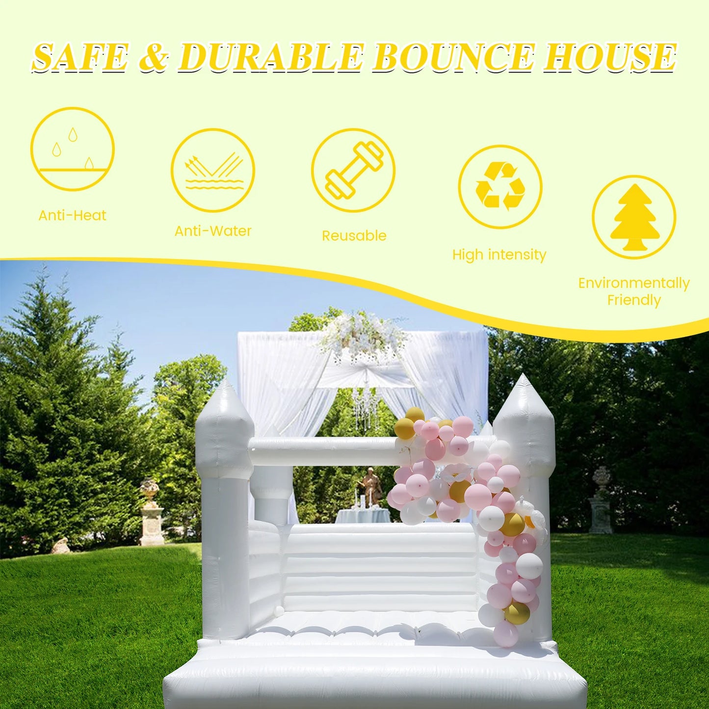 RTS Inflatable Giant Bounce House Castle for Wedding Parties