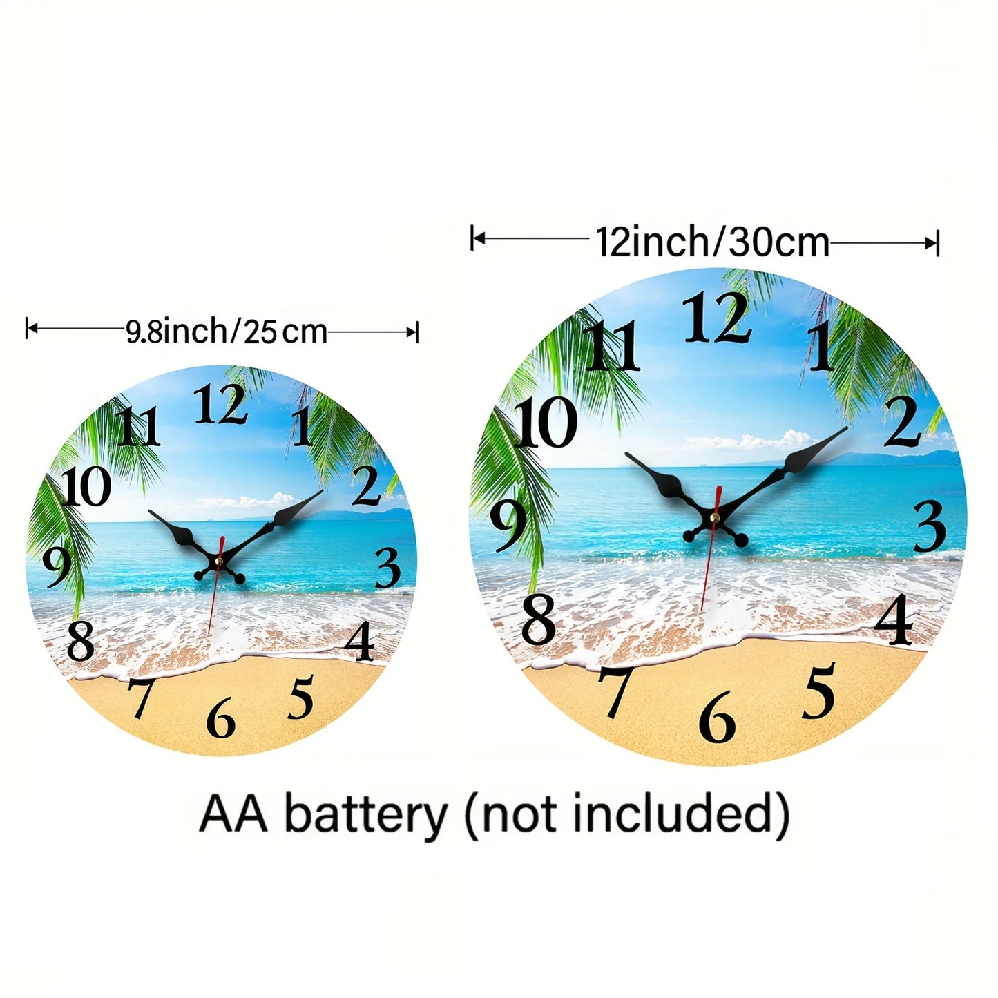 XMSJ Round Wooden Wall Clock For Living Room Decor Silent