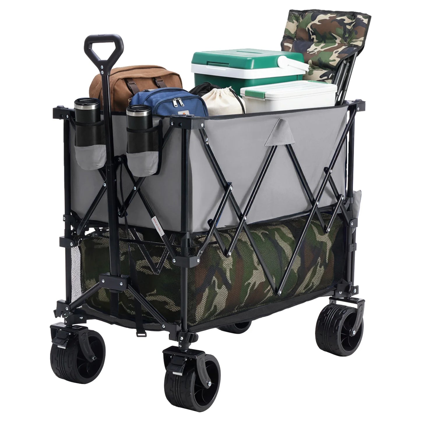 JHK Outdoor Double Decker Wagon Cart