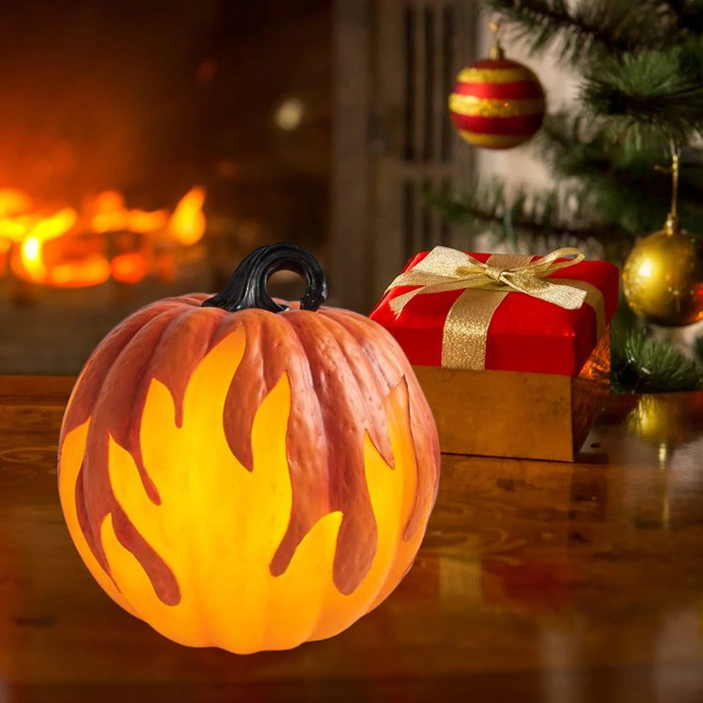 Battery Operated Halloween Pumpkin Lantern With Flickering Flame Light