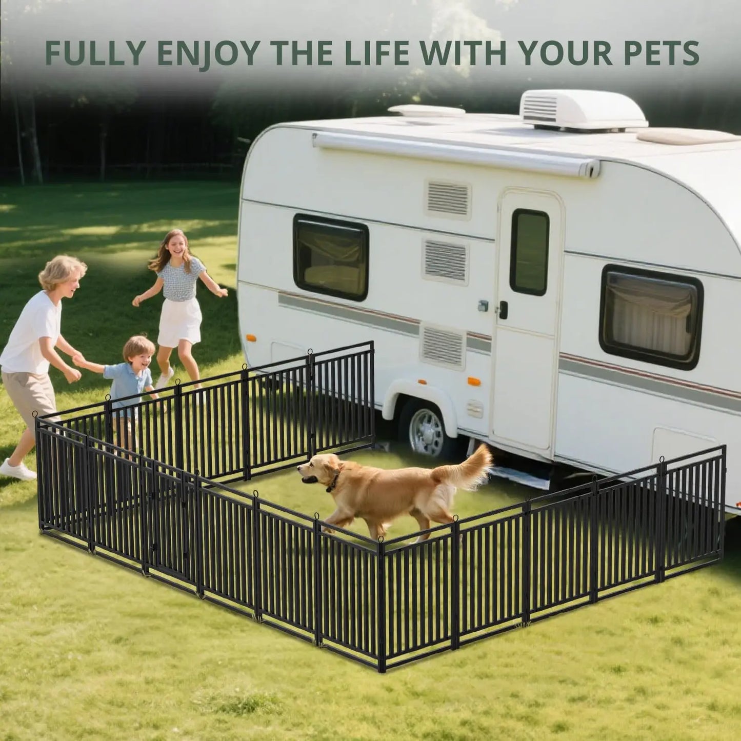 Rust Resistant Metal Dog Playpen For Indoor And Outdoor Use