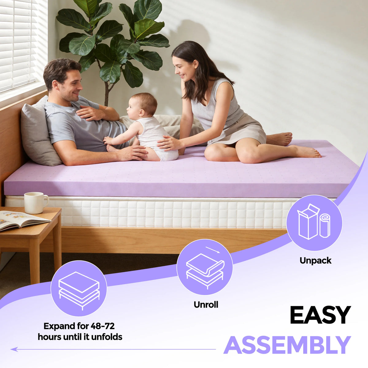 MCQ Cooling Gel Memory Foam Mattress Topper For Bedroom