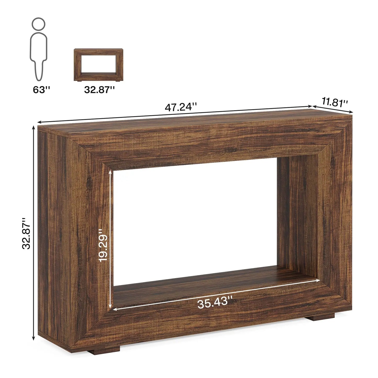 Tribesigns Farmhouse Console Table With Storage For Entryway And Living Room