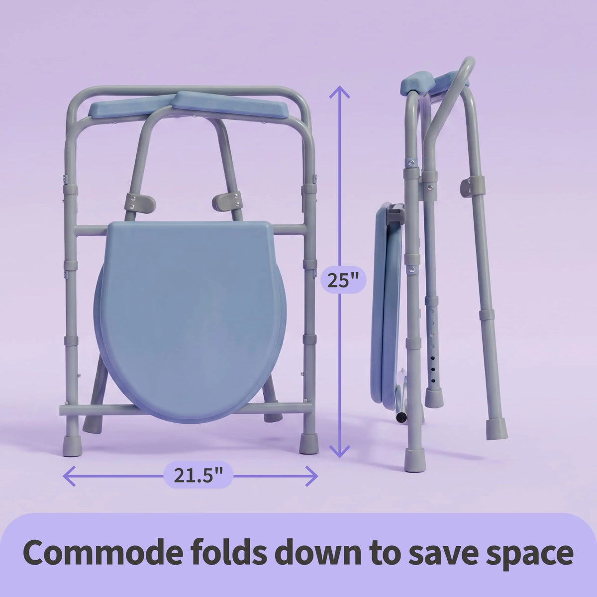 Bedside Commode Chair for Adults and Seniors with Shower Function